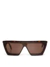 Alaïa Alaia Rectangular Acetate Sunglasses In Brown
