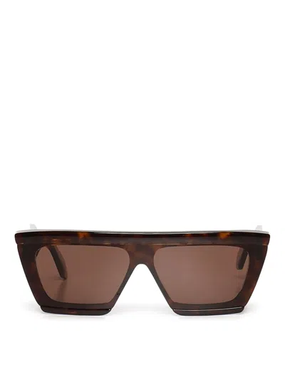 Alaïa Alaia Rectangular Acetate Sunglasses In Brown