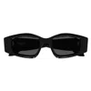 Alaïa Rectangular Frame Sunglasses With Dark-tinted Lenses In Black