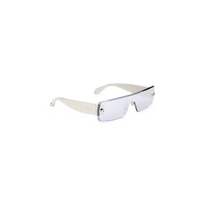 Alaïa Rectangular Frame Metal Sunglasses In Silver