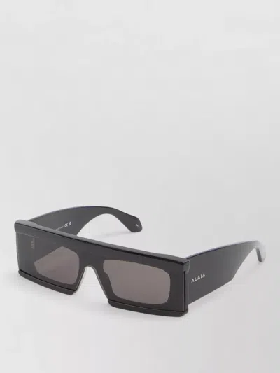 Alaïa Rectangular Mask Sunglasses Acetate Frame In Black