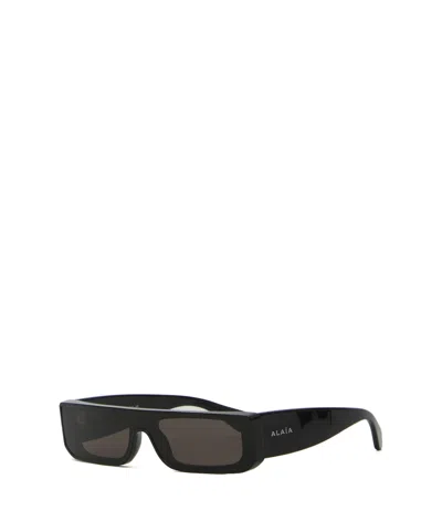 Alaïa Rectangular Mask Sunglasses In Black