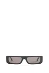 Alaïa Lettering Logo Rectangular Sunglasses In Brown