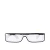 Alaïa Rectangular Shield Sunglasses In Black