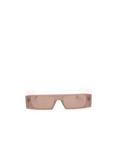 Alaïa Rectangular Shield Sunglasses In Brown