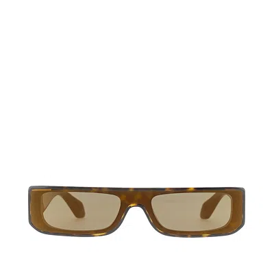 Alaïa Rectangular Shield Sunglasses In Brown