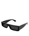 Alaïa Rectangular Sunglasses, 99mm In Black