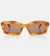 Alaïa Rectangular Sunglasses In Brown