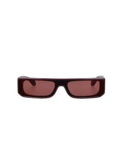 Alaïa Rechteckige Sonnenbrille In Rot
