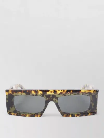 ALAÏA RECTANGULAR SUNGLASSES TORTOISESHELL FRAME WIDE ARMS