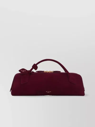 Alaïa Rectangular Top Handle Tote Bag In Red