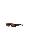 Alaïa Rectangular-lens Sunglasses In Brown