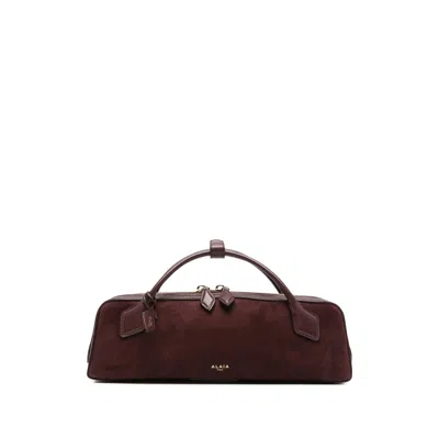 Alaïa Red Clutch Bags Women In Burgundy