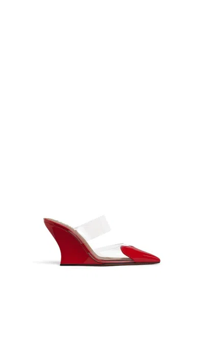 Alaïa Alaia Red Heart Wedge Mules In Black