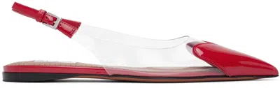 Alaïa Heart Clear Slingback Ballerina Flats In Laque