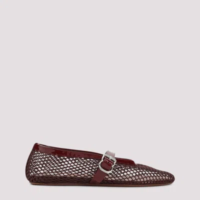 Alaïa Red Leather Ballet Flats