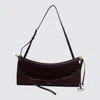 Alaïa Red Leather East West Medium Crossbody Bag In Burgundy