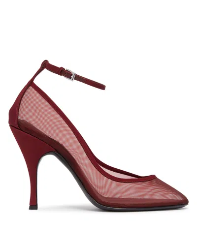 Alaïa Red Mesh Pumps In Multi