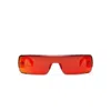 Alaïa Rectangular Sunglasses In Red