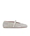 Alaïa Crystal-embellished Ballet Flats In White