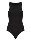 Alaïa Ribbed Bodysuit In Black