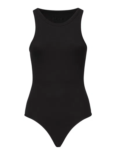 Alaïa Ribbed Bodysuit In Black