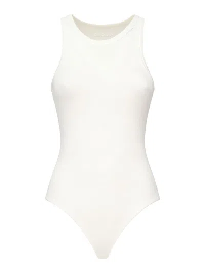 Alaïa Ribbed Bodysuit In White