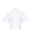 Alaïa High Neck Button Detail Cropped Top