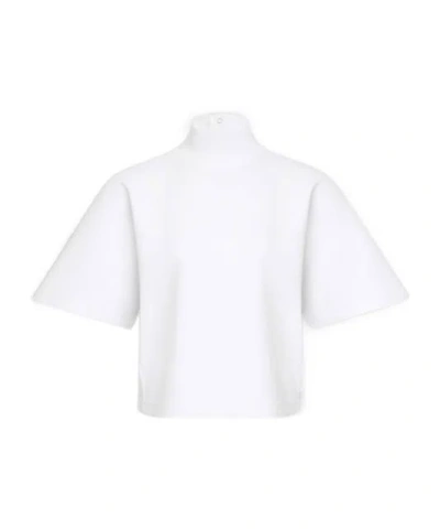 Alaïa Ribbed Cotton High Neck T-shirt