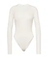 Alaïa Ribbed-knit Bodysuit In White