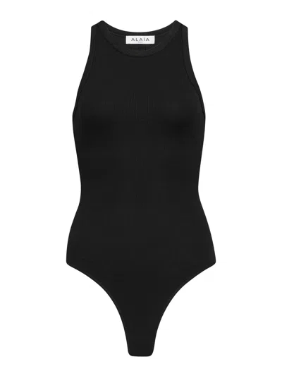 Alaïa Ribbed Knit Tank Top Bodysuit