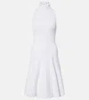 Alaïa Ribbed-knit Turtleneck Midi Dress In White