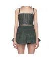 Alaïa Ribbed-knit Vest In Green