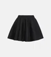 Alaïa Ribbed-knit Wool-blend Miniskirt In Black
