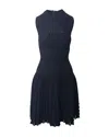 Alaïa Pleated Mini Dress In Black