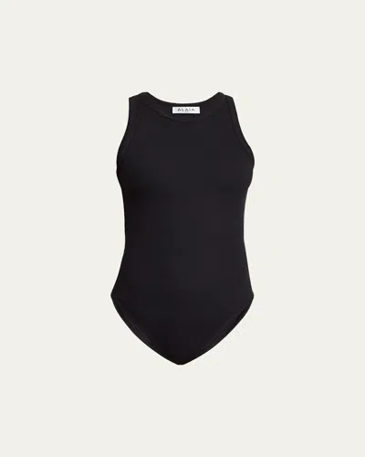 ALAÏA RIBBED SLEEVELESS BODYSUIT