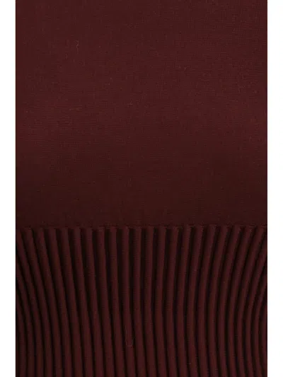 Alaïa Ribbed Wool Top In Brown