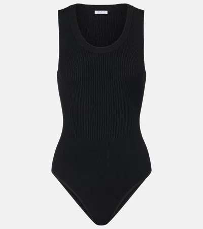 Alaïa Alaia Women Sleeveless Ribbed Knit Bodysuit In Black