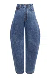 Alaïa Alaia Women Rounded Jeans In Snow Denim In Blue