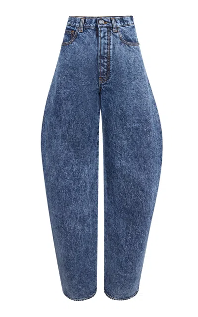 Alaïa Round Trousers In Medium Wash