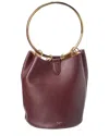 Alaïa Ring Large Leather Bucket Bag In Red
