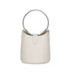 Alaïa Ring Medium Ivory Leather Bucket Bag In White