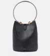 Alaïa Ring Large Leather Bucket Bag In Black
