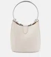 Alaïa Ring Medium Ivory Leather Bucket Bag In White