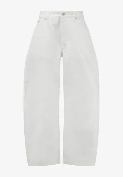 Alaïa Rodeo Curved-leg Pants In White