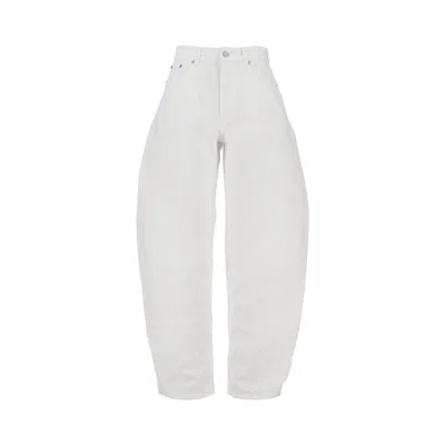 Alaïa Rodeo Curved-leg Pants In White