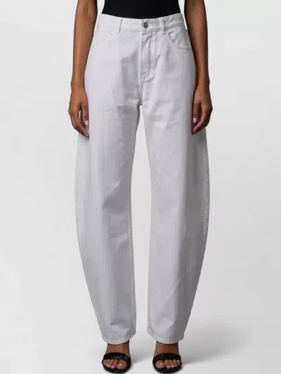 Alaïa Rodeo Mid Rise Wide Leg Denim Trousers In Blue