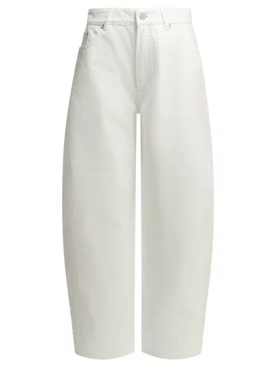 Alaïa Alaia "rodeo" Wide-leg Jeans In White