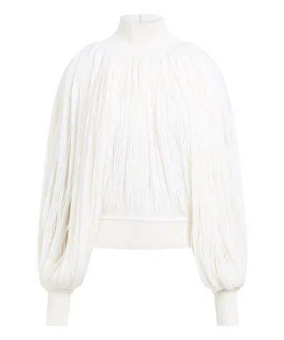 Alaïa Roll-neck Sweater In White