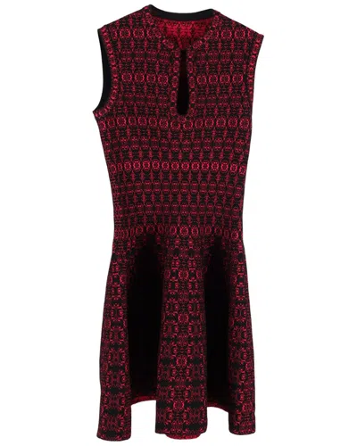 Alaïa Rose Alhambra Knit Dress In Neutral